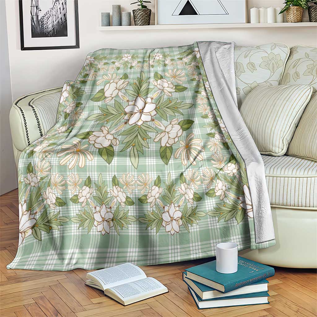 Squares Maile Leaf Blanket Turquoise Palaka Hawaiian Quilt Pattern LT9 Turquoise - Polynesian Pride