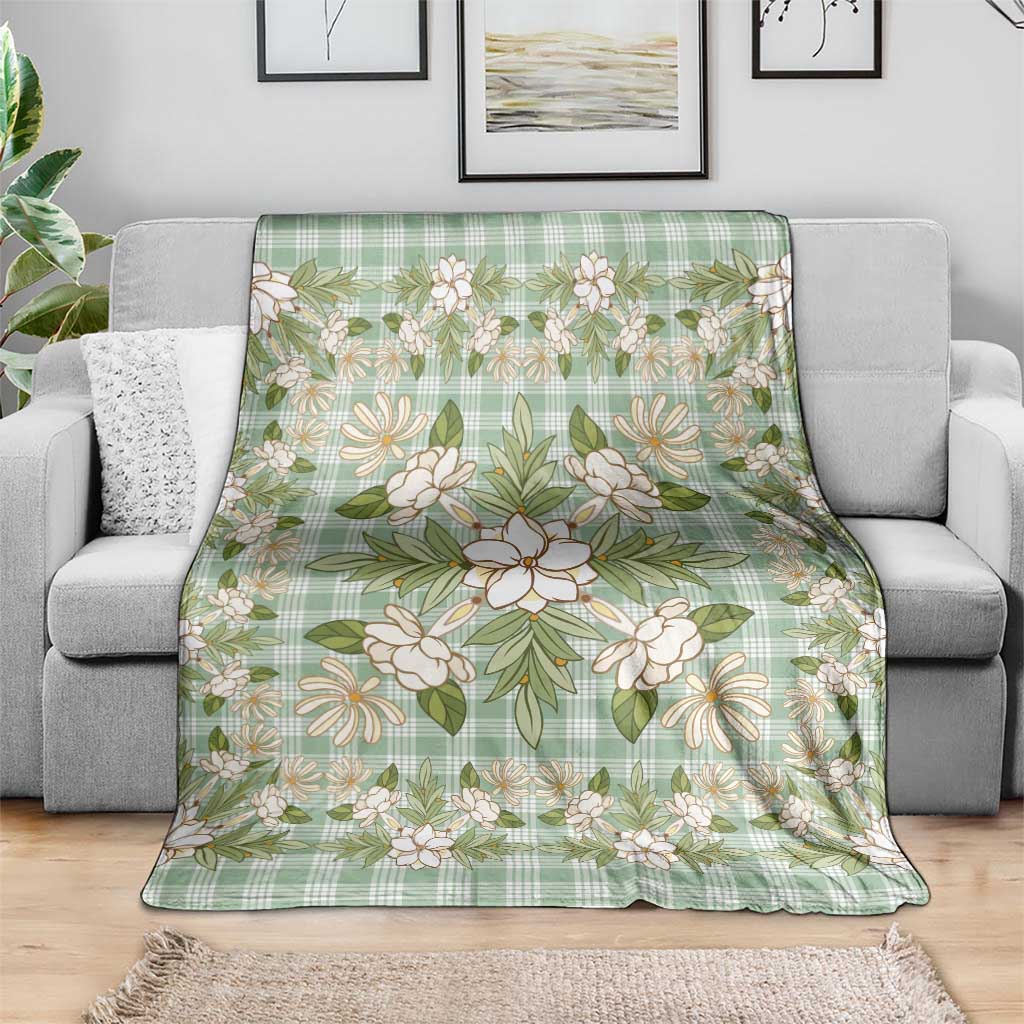 Squares Maile Leaf Blanket Turquoise Palaka Hawaiian Quilt Pattern LT9 - Polynesian Pride