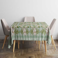 Squares Maile Leaf Tablecloth Turquoise Palaka Hawaiian Quilt Pattern LT9 - Polynesian Pride