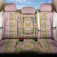 Squares Puakenikeni and Kalo Back Car Seat Cover Pink Palaka Hawaiian Quilt Pattern LT9 One Size Pink - Polynesian Pride
