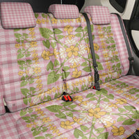 Squares Puakenikeni and Kalo Back Car Seat Cover Pink Palaka Hawaiian Quilt Pattern LT9 - Polynesian Pride