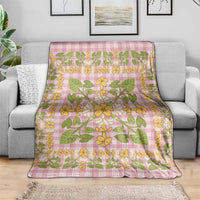 Squares Puakenikeni and Kalo Blanket Pink Palaka Hawaiian Quilt Pattern LT9 - Polynesian Pride