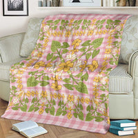 Squares Puakenikeni and Kalo Blanket Pink Palaka Hawaiian Quilt Pattern LT9 - Polynesian Pride