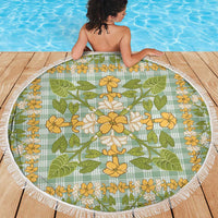 Squares Puakenikeni and Kalo Beach Blanket Turquoise Palaka Hawaiian Quilt Pattern LT9 - Polynesian Pride