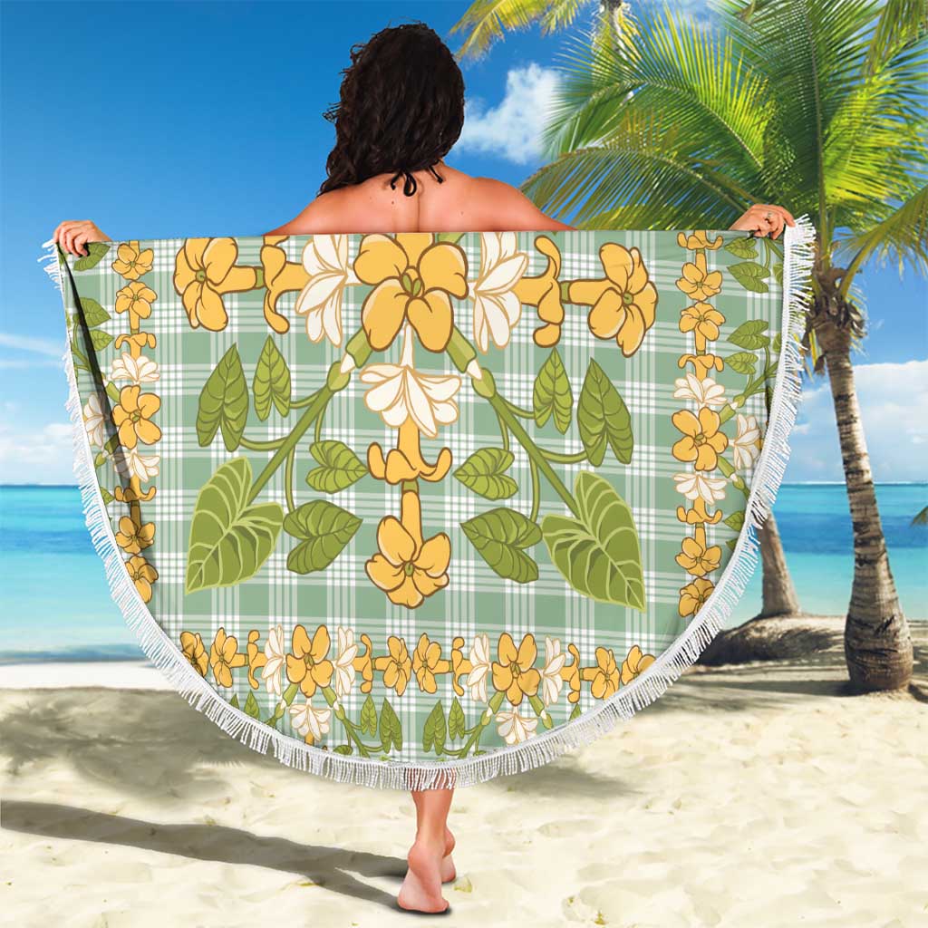 Squares Puakenikeni and Kalo Beach Blanket Turquoise Palaka Hawaiian Quilt Pattern LT9 - Polynesian Pride