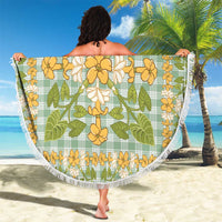 Squares Puakenikeni and Kalo Beach Blanket Turquoise Palaka Hawaiian Quilt Pattern LT9 - Polynesian Pride