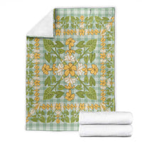 Squares Puakenikeni and Kalo Blanket Turquoise Palaka Hawaiian Quilt Pattern LT9 - Polynesian Pride
