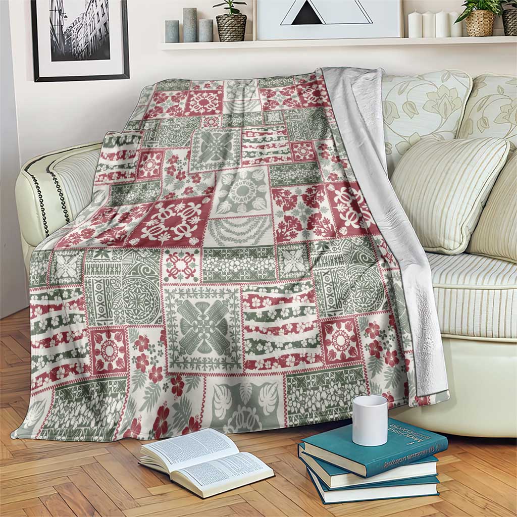 Mele Kalikimaka Hawaii Christmas Blanket Aloha Spirit with Hawaiian Quilt Pattern LT9 Beige - Polynesian Pride