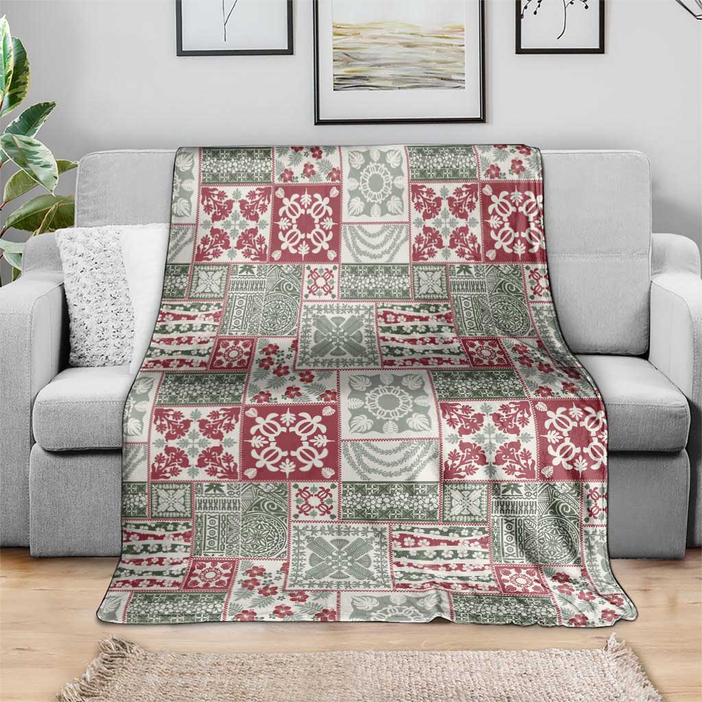 Mele Kalikimaka Hawaii Christmas Blanket Aloha Spirit with Hawaiian Quilt Pattern LT9 - Polynesian Pride