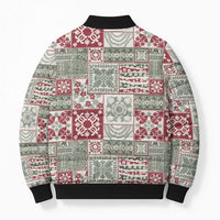 Mele Kalikimaka Hawaii Christmas Bomber Puffer Jacket Aloha Spirit with Hawaiian Quilt Pattern LT9 - Polynesian Pride