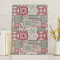 Mele Kalikimaka Hawaii Christmas Canvas Wall Art Aloha Spirit with Hawaiian Quilt Pattern LT9 Without Frame Beige - Polynesian Pride