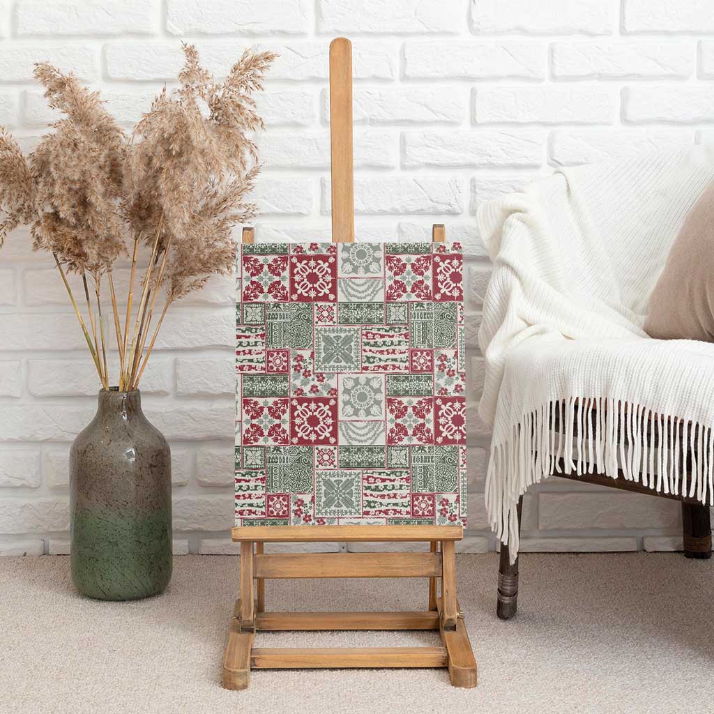 Mele Kalikimaka Hawaii Christmas Canvas Wall Art Aloha Spirit with Hawaiian Quilt Pattern LT9 - Polynesian Pride