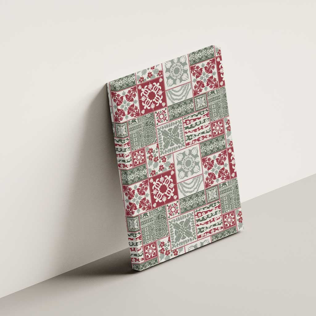 Mele Kalikimaka Hawaii Christmas Canvas Wall Art Aloha Spirit with Hawaiian Quilt Pattern LT9 - Polynesian Pride