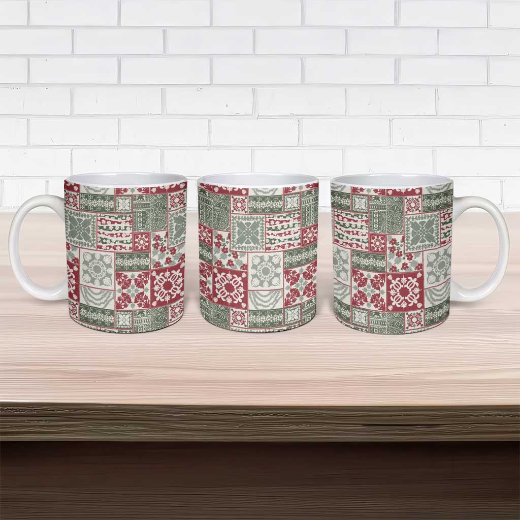 Mele Kalikimaka Hawaii Christmas Ceramic Mug Aloha Spirit with Hawaiian Quilt Pattern LT9 - Polynesian Pride