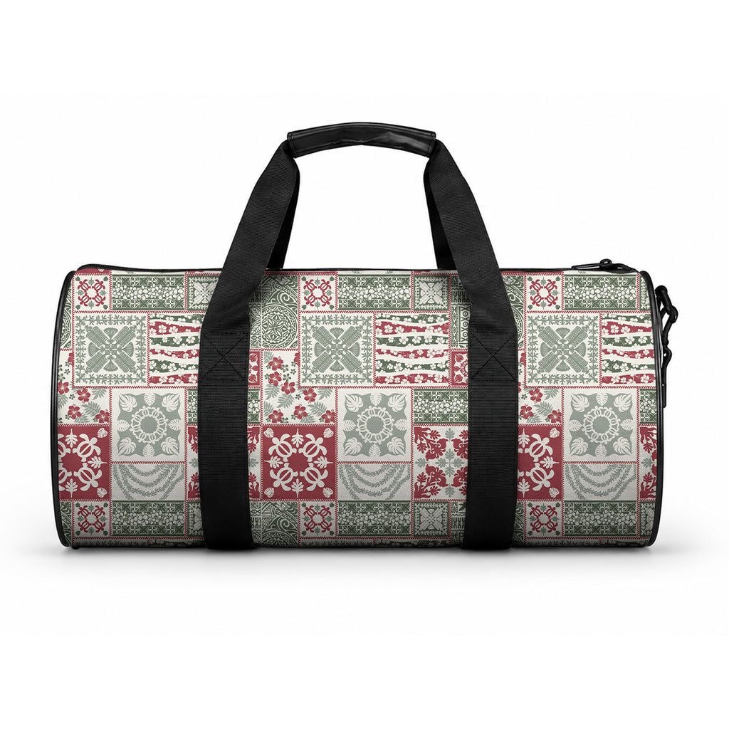 Mele Kalikimaka Hawaii Christmas Duffle Bag Aloha Spirit with Hawaiian Quilt Pattern LT9 One size Beige - Polynesian Pride