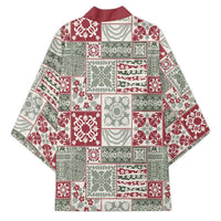Mele Kalikimaka Hawaii Christmas Kimono Aloha Spirit with Hawaiian Quilt Pattern LT9 - Polynesian Pride
