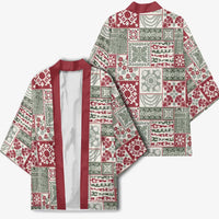 Mele Kalikimaka Hawaii Christmas Kimono Aloha Spirit with Hawaiian Quilt Pattern LT9 - Polynesian Pride