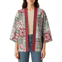Mele Kalikimaka Hawaii Christmas Kimono Aloha Spirit with Hawaiian Quilt Pattern LT9 - Polynesian Pride