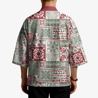 Mele Kalikimaka Hawaii Christmas Kimono Aloha Spirit with Hawaiian Quilt Pattern LT9 - Polynesian Pride