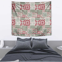 Mele Kalikimaka Hawaii Christmas Tapestry Aloha Spirit with Hawaiian Quilt Pattern LT9 - Polynesian Pride