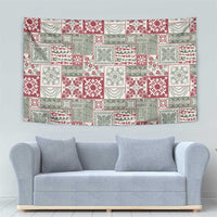 Mele Kalikimaka Hawaii Christmas Tapestry Aloha Spirit with Hawaiian Quilt Pattern LT9 - Polynesian Pride