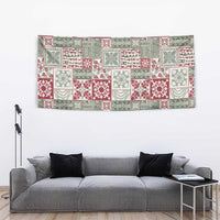Mele Kalikimaka Hawaii Christmas Tapestry Aloha Spirit with Hawaiian Quilt Pattern LT9 - Polynesian Pride
