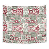 Mele Kalikimaka Hawaii Christmas Tapestry Aloha Spirit with Hawaiian Quilt Pattern LT9 - Polynesian Pride