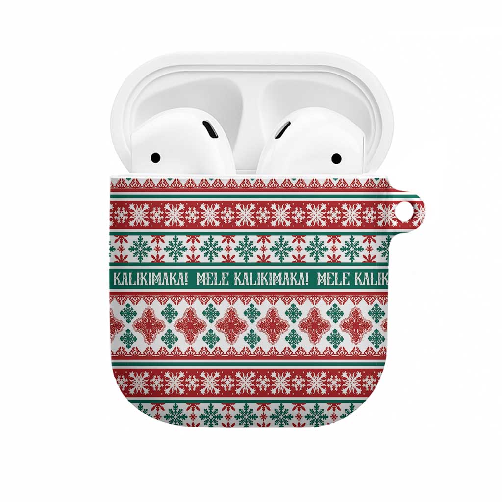 Mele Kalikimaka Hawaii Christmas AirPods Case Hawaiian Quilt Pattern Style LT9 Beige - Polynesian Pride