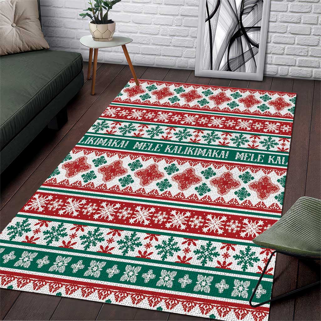 Mele Kalikimaka Hawaii Christmas Area Rug Hawaiian Quilt Pattern Style LT9 Beige - Polynesian Pride