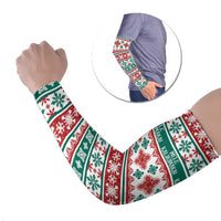 Mele Kalikimaka Hawaii Christmas Arm Sleeves Hawaiian Quilt Pattern Style LT9 Set of 2 Beige - Polynesian Pride
