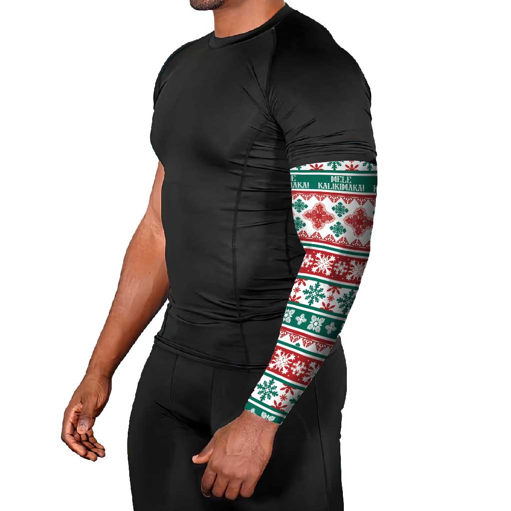 Mele Kalikimaka Hawaii Christmas Arm Sleeves Hawaiian Quilt Pattern Style LT9 - Polynesian Pride