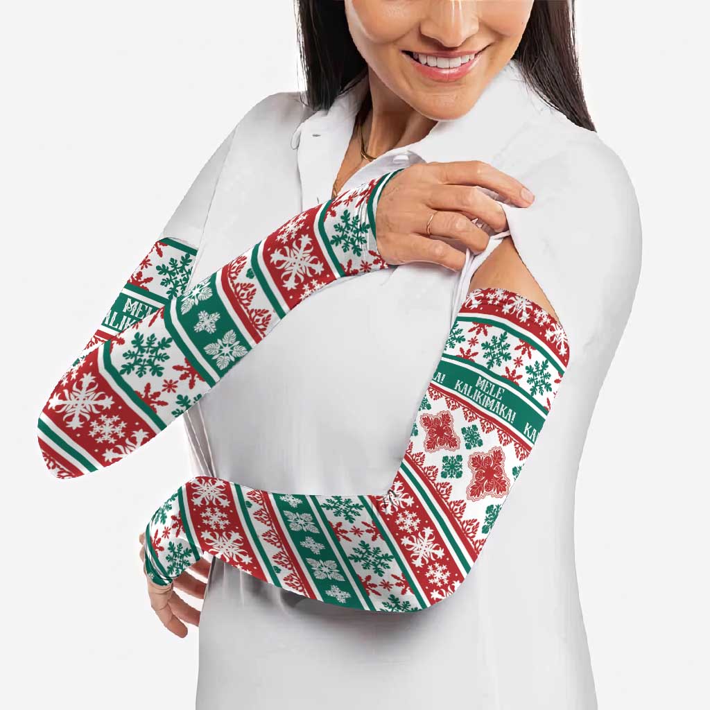 Mele Kalikimaka Hawaii Christmas Arm Sleeves Hawaiian Quilt Pattern Style LT9 - Polynesian Pride