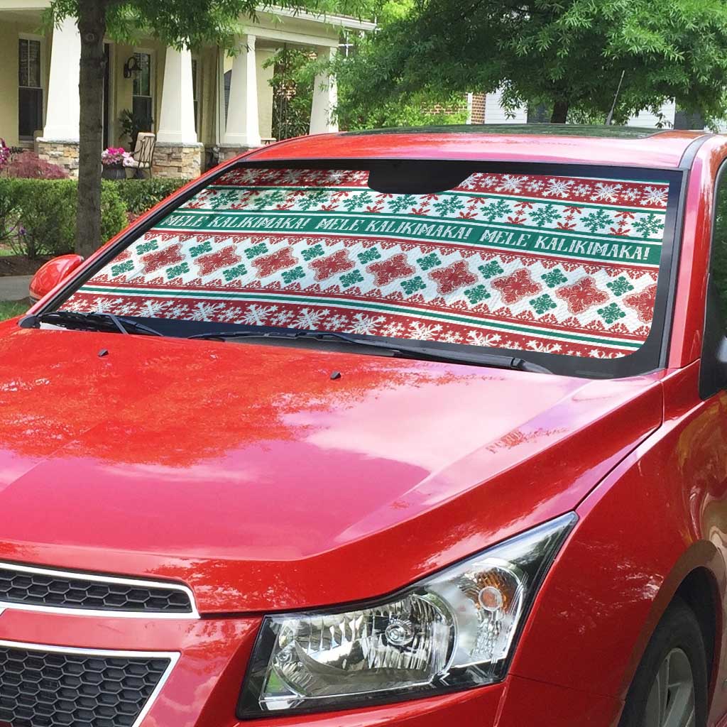 Mele Kalikimaka Hawaii Christmas Auto Sun Shade Hawaiian Quilt Pattern Style LT9 - Polynesian Pride