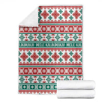 Mele Kalikimaka Hawaii Christmas Blanket Hawaiian Quilt Pattern Style LT9 - Polynesian Pride