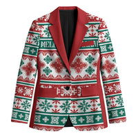 Mele Kalikimaka Hawaii Christmas Blazer Hawaiian Quilt Pattern Style LT9 Unisex Beige - Polynesian Pride
