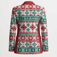 Mele Kalikimaka Hawaii Christmas Blazer Hawaiian Quilt Pattern Style LT9 - Polynesian Pride