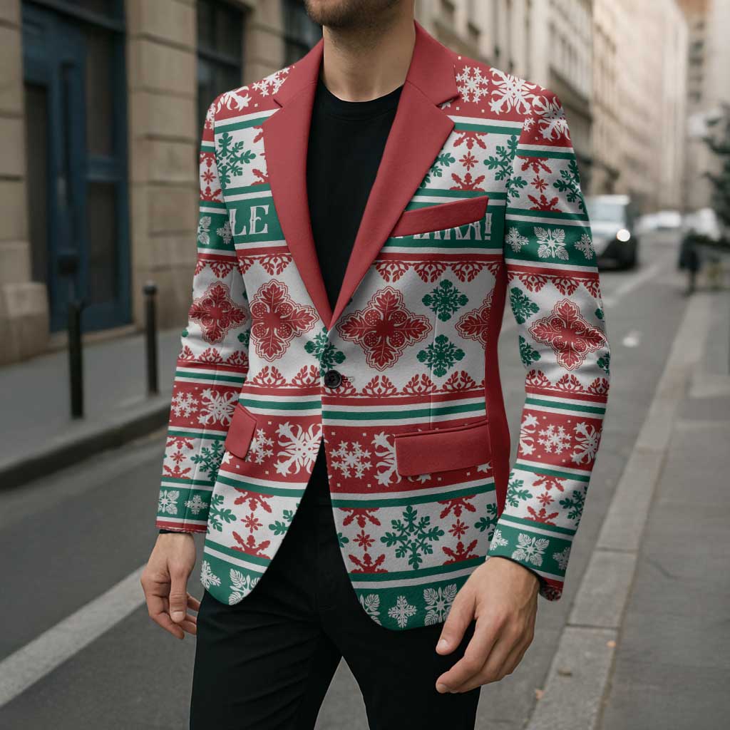 Mele Kalikimaka Hawaii Christmas Blazer Hawaiian Quilt Pattern Style LT9 - Polynesian Pride