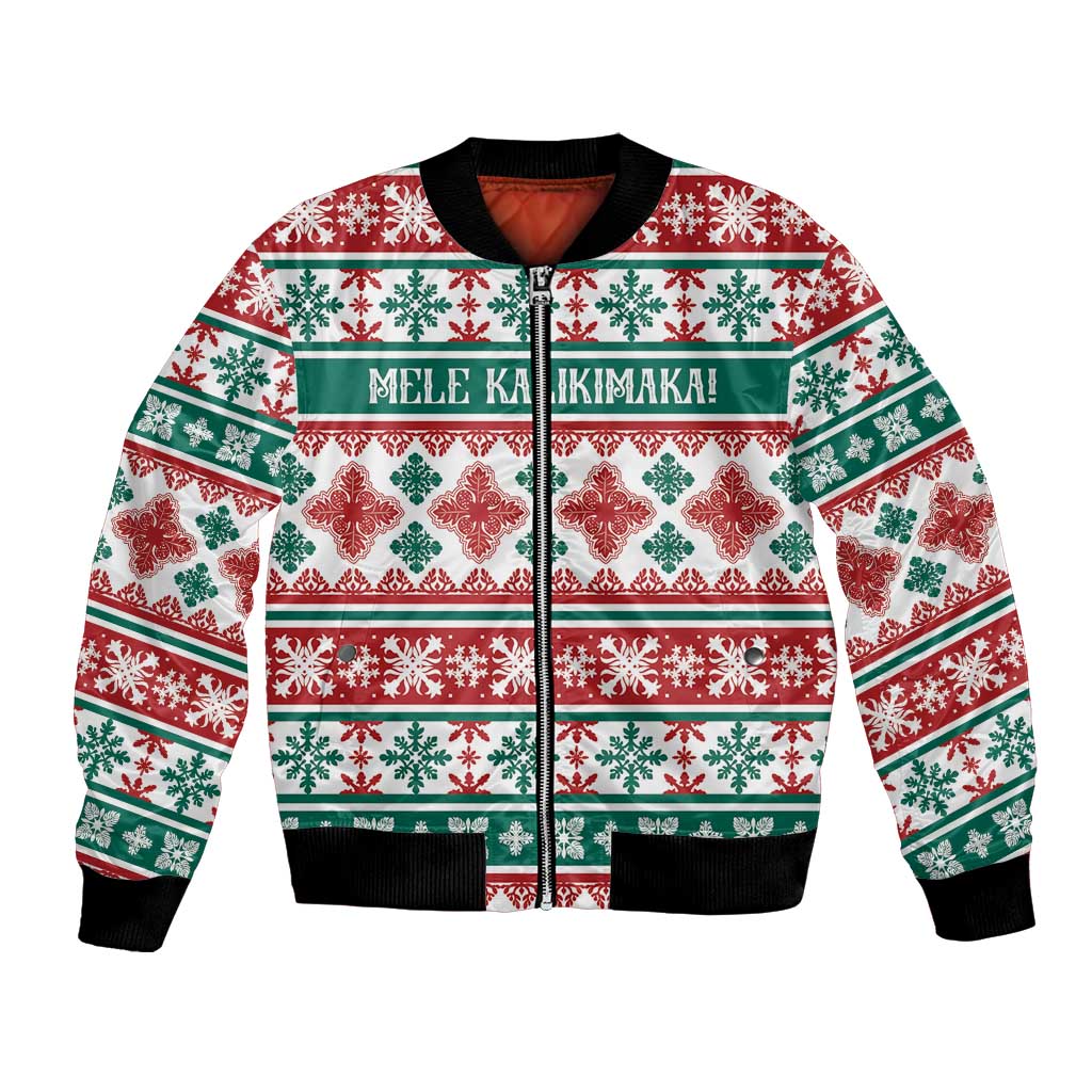 Mele Kalikimaka Hawaii Christmas Bomber Jacket Hawaiian Quilt Pattern Style LT9 Unisex Beige - Polynesian Pride