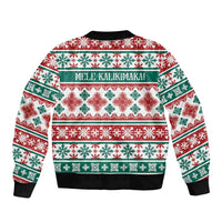 Mele Kalikimaka Hawaii Christmas Bomber Jacket Hawaiian Quilt Pattern Style LT9 - Polynesian Pride