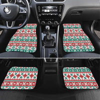 Mele Kalikimaka Hawaii Christmas Car Mats Hawaiian Quilt Pattern Style LT9 Set 4pcs Beige - Polynesian Pride