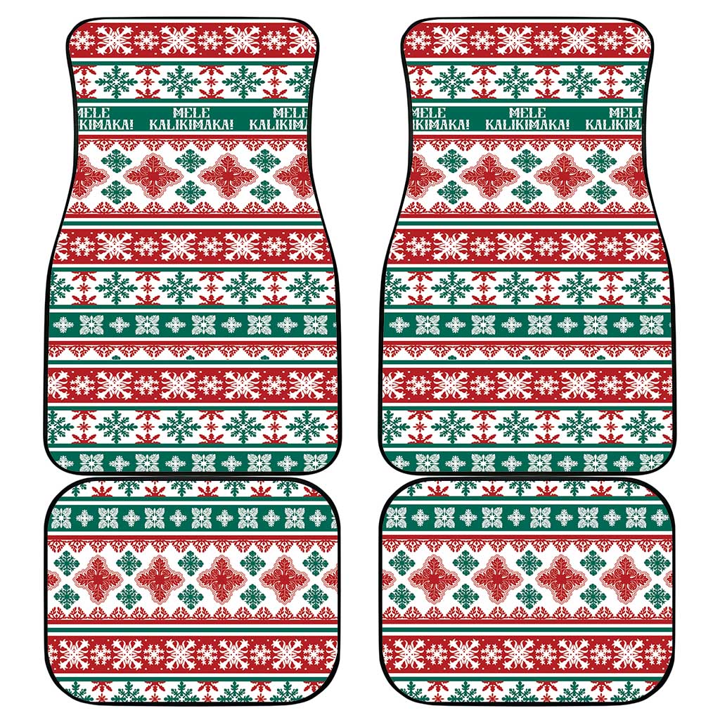 Mele Kalikimaka Hawaii Christmas Car Mats Hawaiian Quilt Pattern Style LT9 - Polynesian Pride