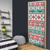 Mele Kalikimaka Hawaii Christmas Door Cover Hawaiian Quilt Pattern Style LT9 - Polynesian Pride