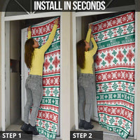 Mele Kalikimaka Hawaii Christmas Door Cover Hawaiian Quilt Pattern Style LT9 - Polynesian Pride