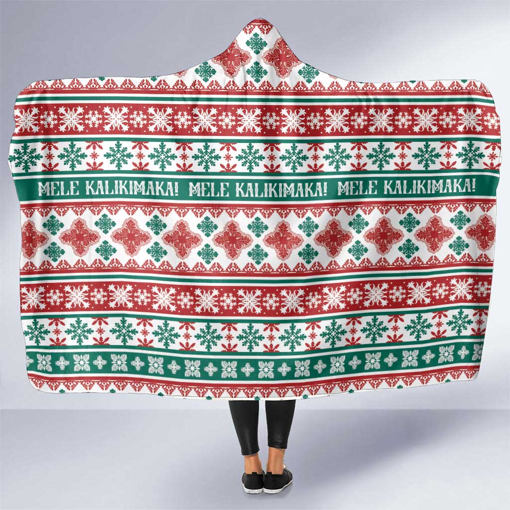 Mele Kalikimaka Hawaii Christmas Hooded Blanket Hawaiian Quilt Pattern Style LT9 One Size Beige - Polynesian Pride