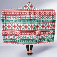 Mele Kalikimaka Hawaii Christmas Hooded Blanket Hawaiian Quilt Pattern Style LT9 One Size Beige - Polynesian Pride