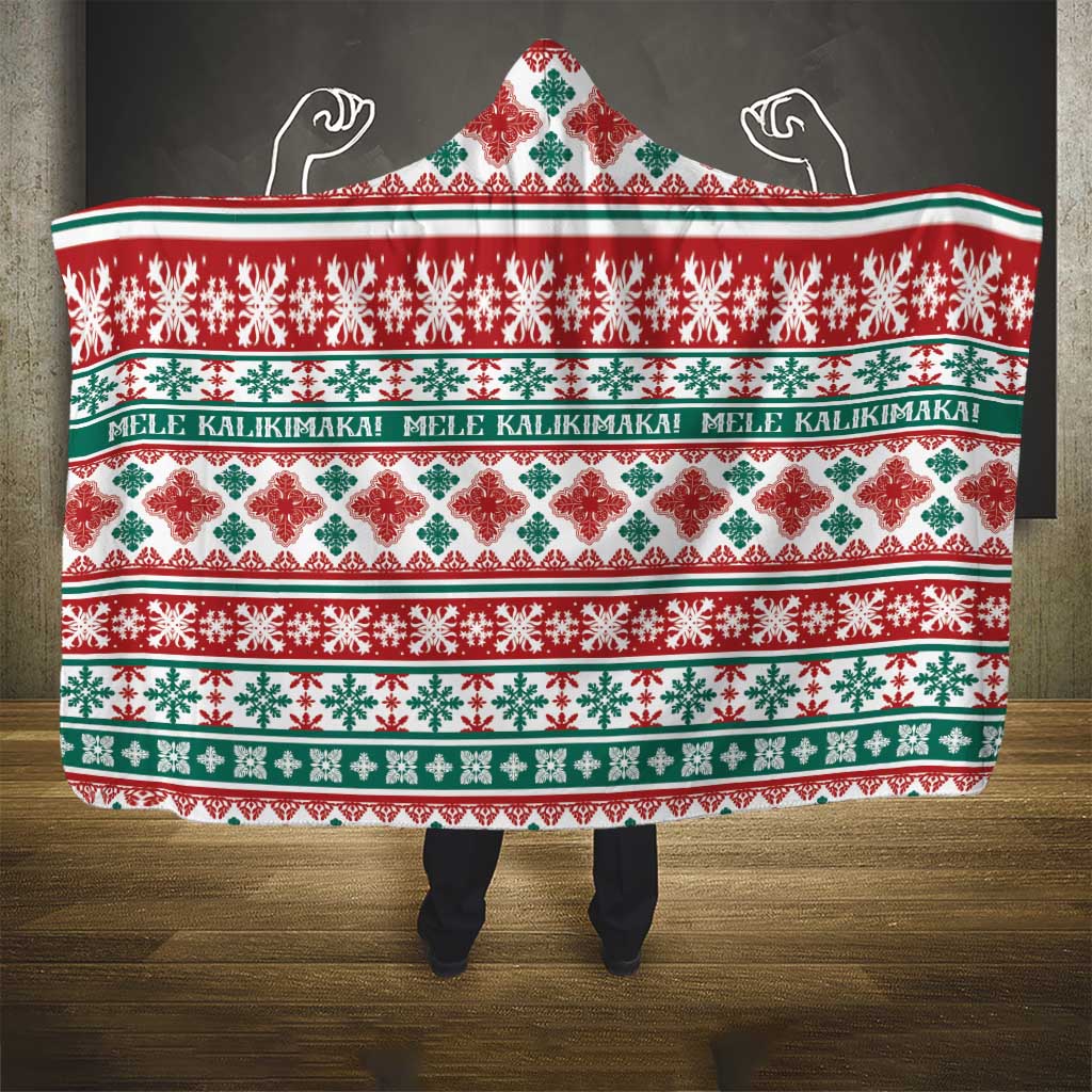 Mele Kalikimaka Hawaii Christmas Hooded Blanket Hawaiian Quilt Pattern Style LT9 - Polynesian Pride
