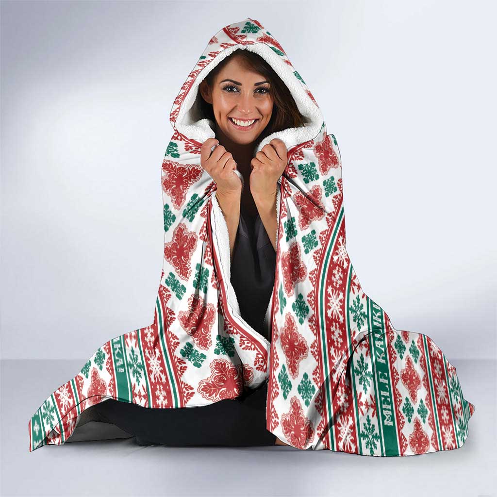Mele Kalikimaka Hawaii Christmas Hooded Blanket Hawaiian Quilt Pattern Style LT9 - Polynesian Pride