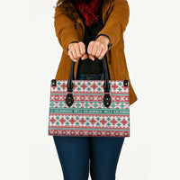 Mele Kalikimaka Hawaii Christmas Leather Bag Hawaiian Quilt Pattern Style LT9 - Polynesian Pride