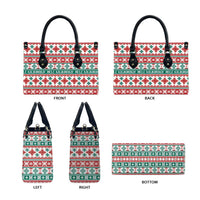 Mele Kalikimaka Hawaii Christmas Leather Bag Hawaiian Quilt Pattern Style LT9 - Polynesian Pride