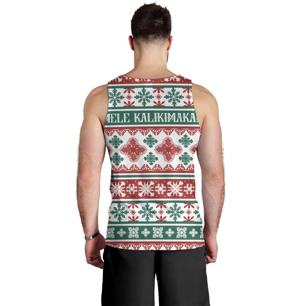 Mele Kalikimaka Hawaii Christmas Men Tank Top Hawaiian Quilt Pattern Style LT9 - Polynesian Pride